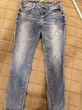 Kancun Light Blue Washed Women’s Jeans - Classic Slim Fit Ankle